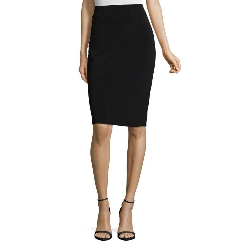 New Liz Claiborne Stretch Pencil Skirt Black, Size L